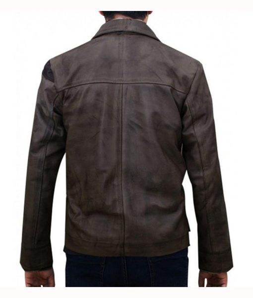 Mortal Kombat X Jason Distressed Leather Jacket