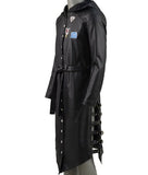 PUBG Leather Hooded Trench Coat