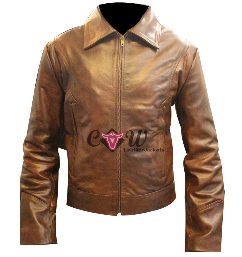 Biker Style Distressed Jacket For Sale