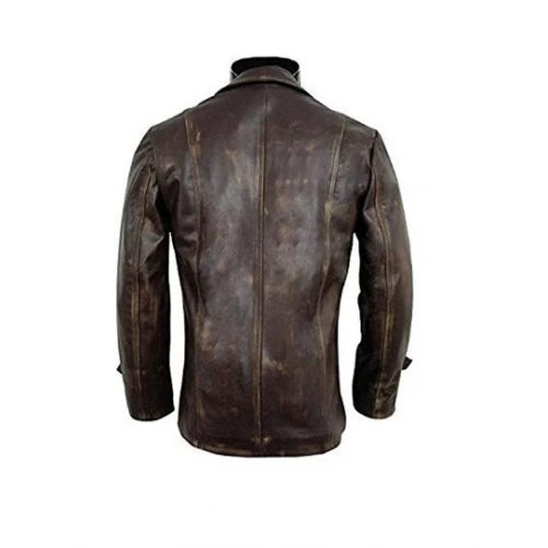 Men’s Stylish Cafe Racer Biker Real Leather Distressed Brown Leather Jacket