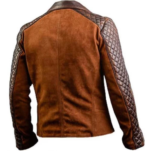 Men’s Cafe Racer Stylish Biker Brown New Distressed Real Leather Jacket