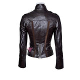 Ladies 4520 Slim Fit Suede Sheep Biker Napa Genuine Soft Jacket