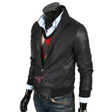 Slim Fit Black Vintage Leather Jacket