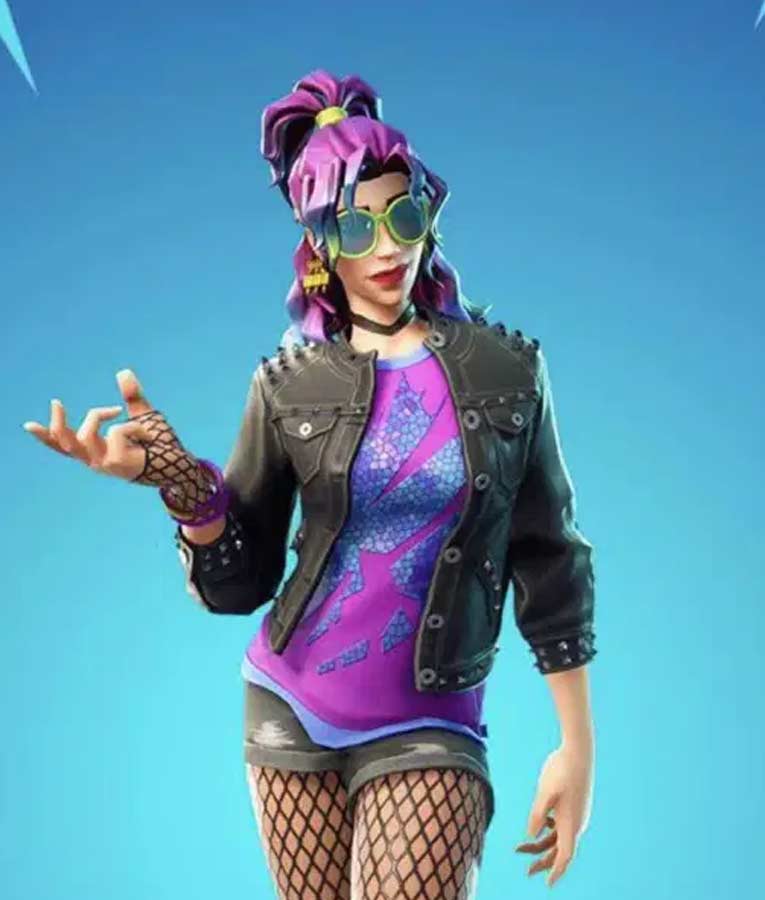 Fortnite Synth Star Leather Jacket