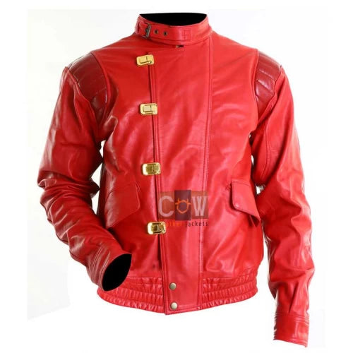 Akira Kaneda Pill Red/Black Capsule Motorcycle Jacket