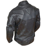 Biker Leather Motorcycle Jacket With Padding