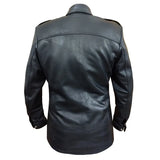 Black Genuine Leather coat for men
