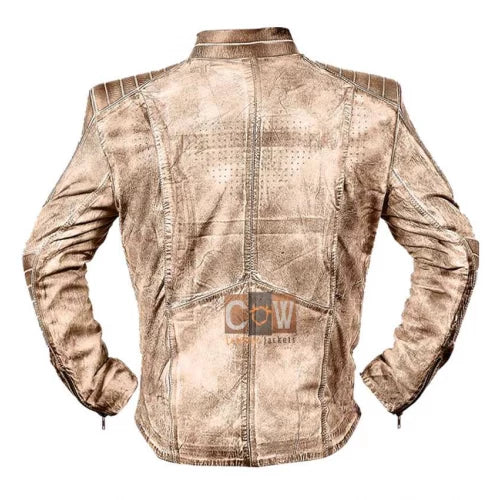 Superman Distressed Style Leather Jacket for Sale