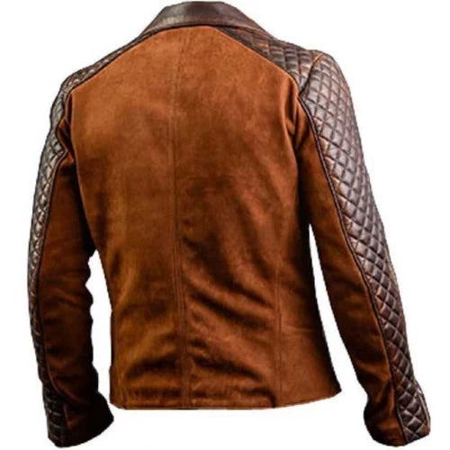 Menâ€™s Cafe Racer Stylish Biker Brown New Distressed Real Leather Jacket