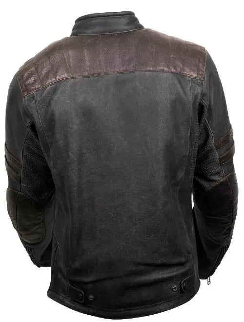 Classic Style Scorpion 1909 Black Soft Distressed Leather Jacket