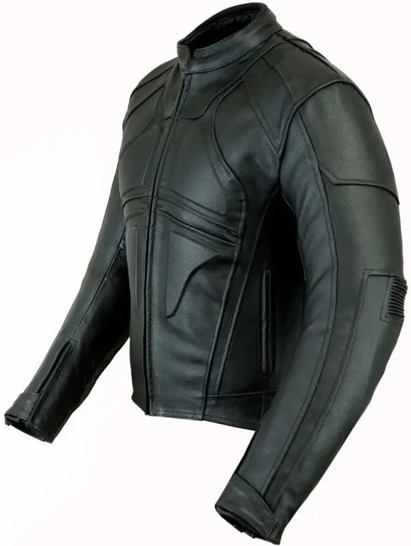 DARK RIDER STYLE HIGH QUALITY MENS MOTORBIKE MOTORCYCLE WINTER LEATHER JACKET