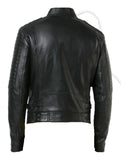 New Mens Black Leather fashionable Stylish Jacket