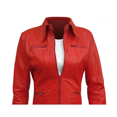 Once Upon A Time Emma Swan Red Leather Jacket