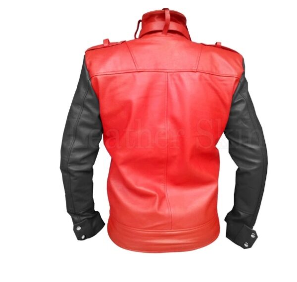 Men Red Genuine Leather Jacket