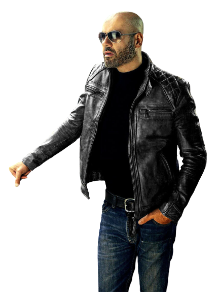 Cafe Racer Black Live to Ride Ride to Live Jacket