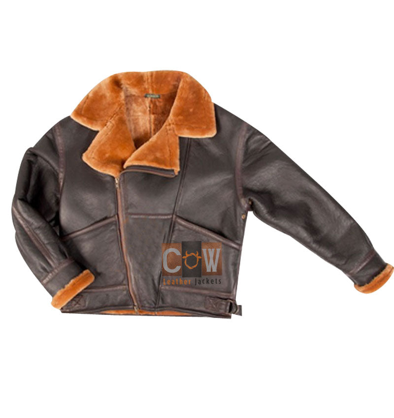 Nicolas Cage Pilot Fur Leather Jacket for Sale