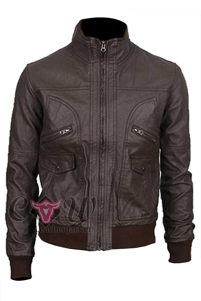 Slim Fit Nero Genuine Leather Jacket