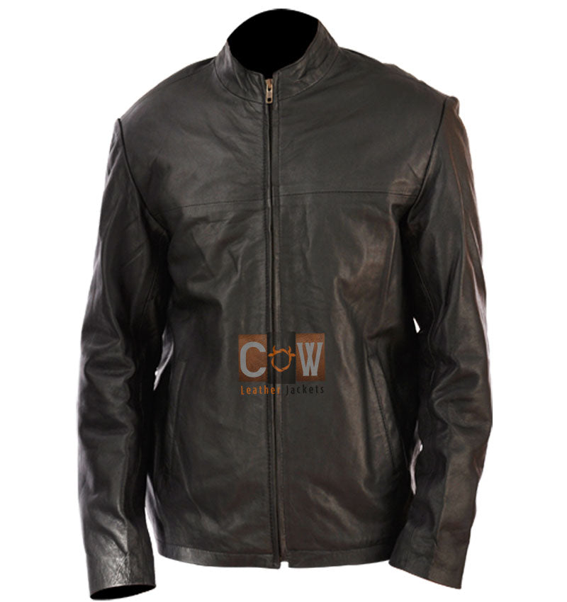 Tom Cruise Black Biker Leather Jacket