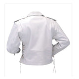 White Leather Motorcycle Jacket