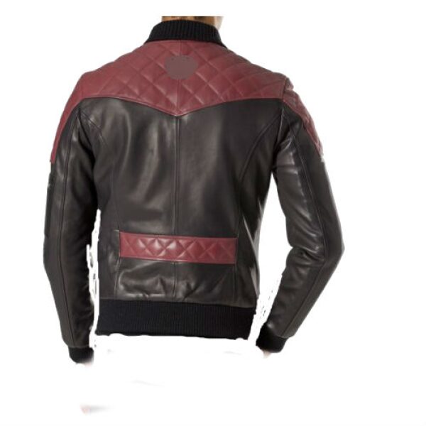 Black Biker Bomber Leather stylish Jacket