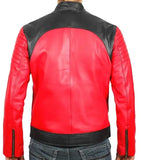 Mens Black and Red Motorcycle Jacket for Sale