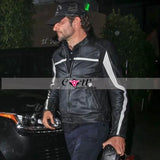 Bradley Cooper Dines Motorcycle Leather Jacket