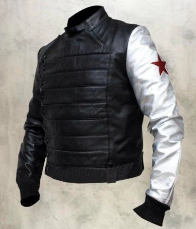 Captain america winter soldier bucky leather jacket