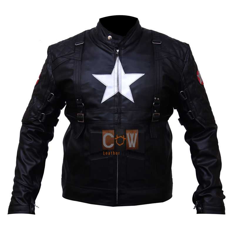The First Avenger Captain America Motorcycle Leather Jacket