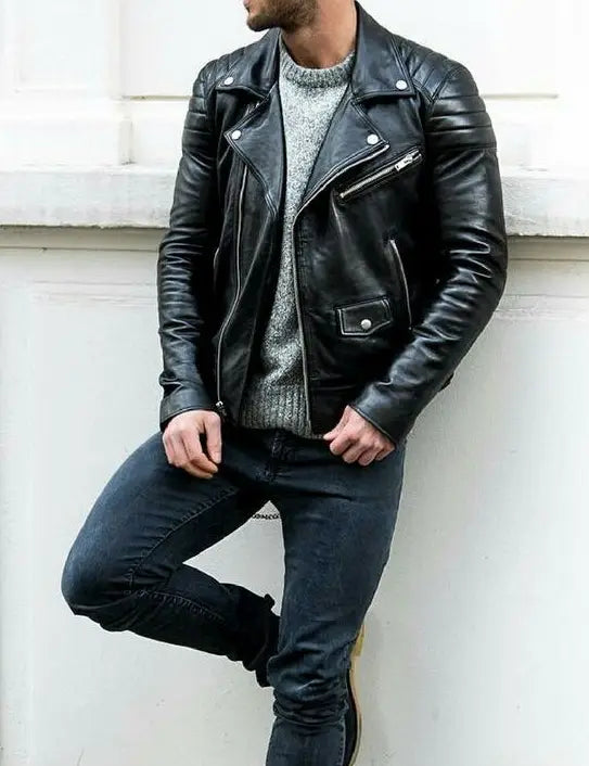 Men’s Leather Jacket Outfits for Sale