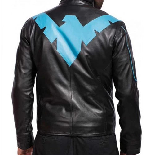 Batman Arkham Knight Nightwing Dick Grayson Leather Costume Jacket