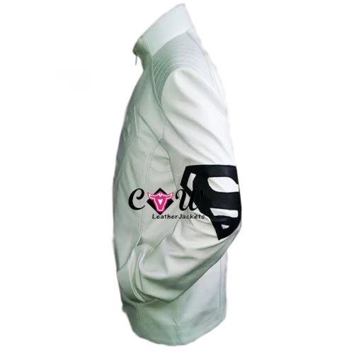 Smallville SuperMan Celebrity White Embossed Jacket