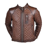Vintage Brown Mens Quilted Jacket