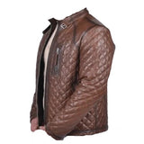 Vintage Brown Mens Quilted Jacket