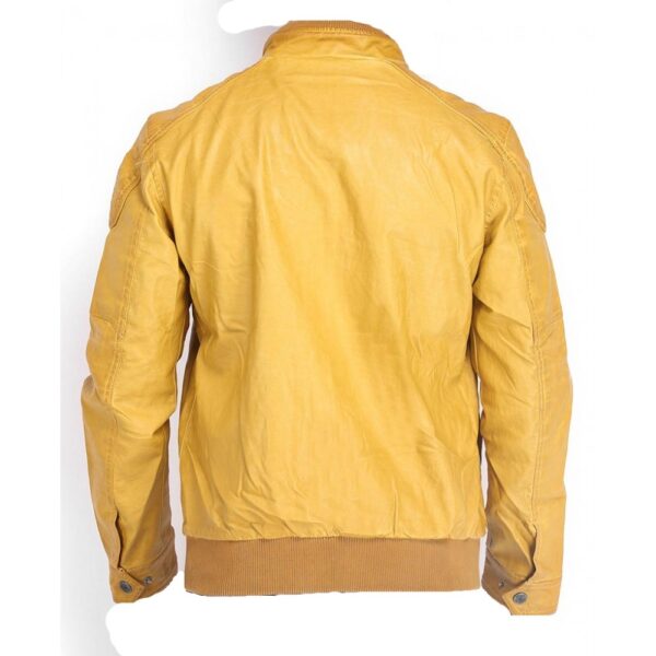 Racer Yellow Bomber Jacket Mens
