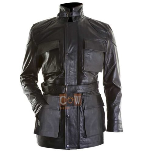Dark knight Rises Bane Black Coat Genuine Leather Jacket