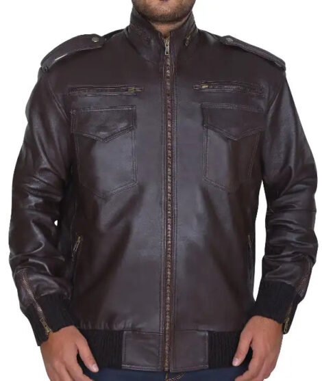 Dark Brown Bomber jacket for men