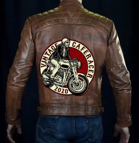 Cafe Racer Vintage Motorcycle Leather Jacket
