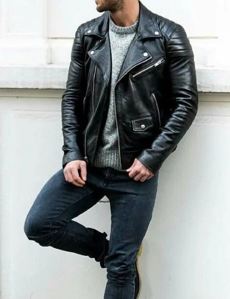 Men’s Leather Jacket Outfits