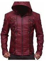 Red Hood Leather Jacket