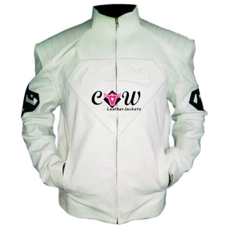 Smallville SuperMan Celebrity White Embossed Jacket